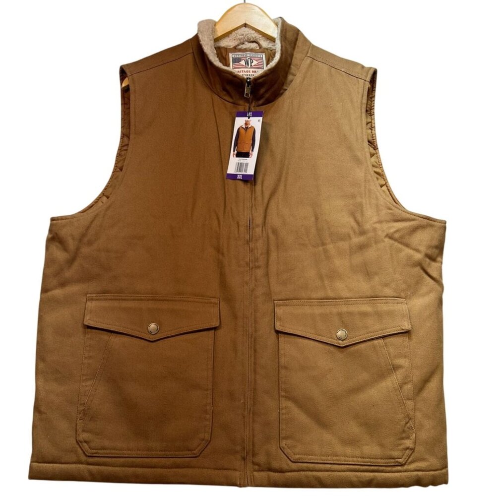NNWT Weatherproof Mens Workwear Vest Jacket Size XXL Heritage Brand Full Zip